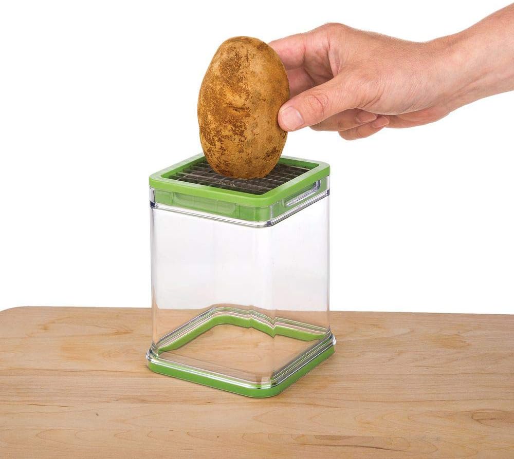 PrepWorks Tower Fry Cutter – Heavy-Duty Potato Cutter for Perfect Fries, Easy-to-Use, Stainless Steel Blades, BPA-Free