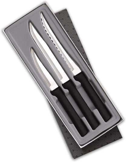 Rada Cutlery Cooking Essentials Gift Set (S49), 3-Piece Knife Set, Stainless Steel Blades, Silver Handle