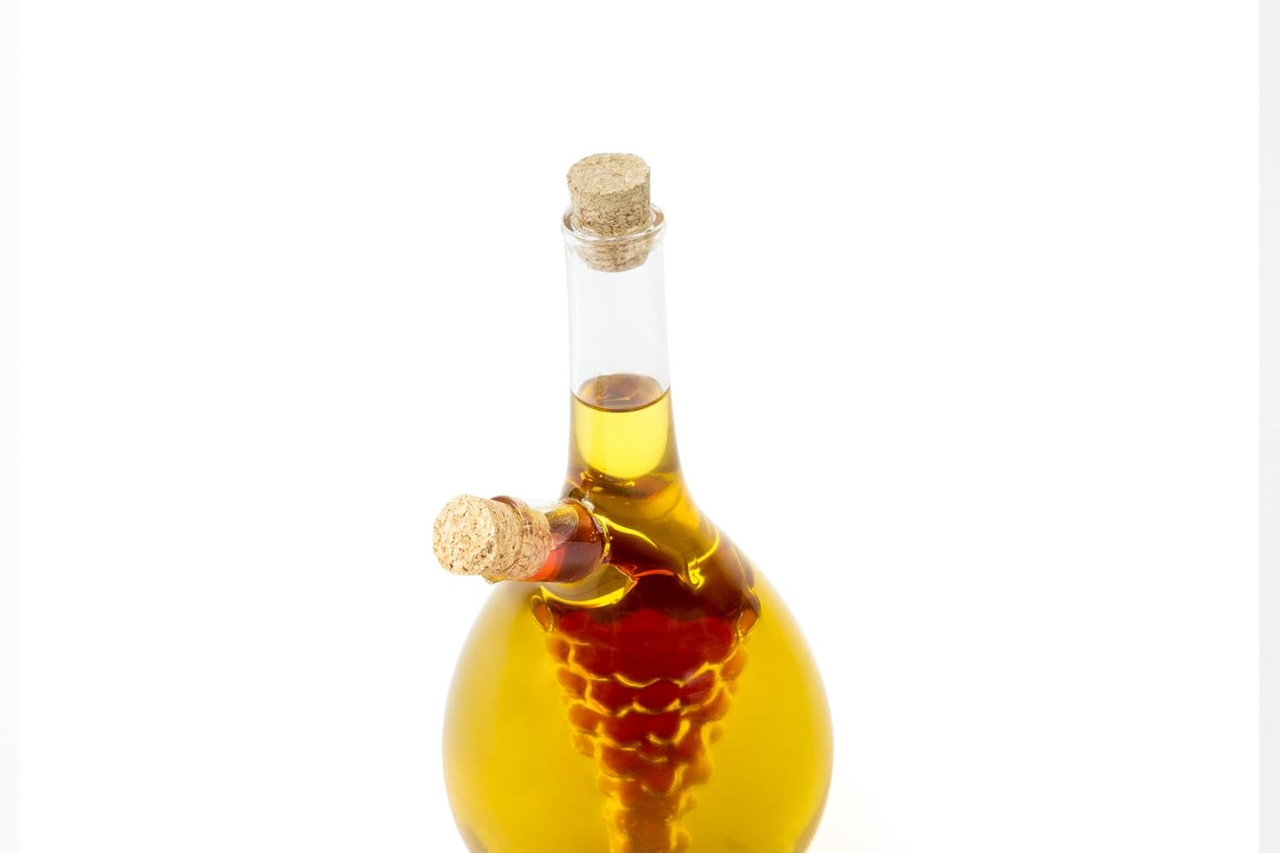 Fox Run 7050 Run Grape Motif Oil and Vinegar Cruet Dispenser Bottle, Clear Borosilicate Glass