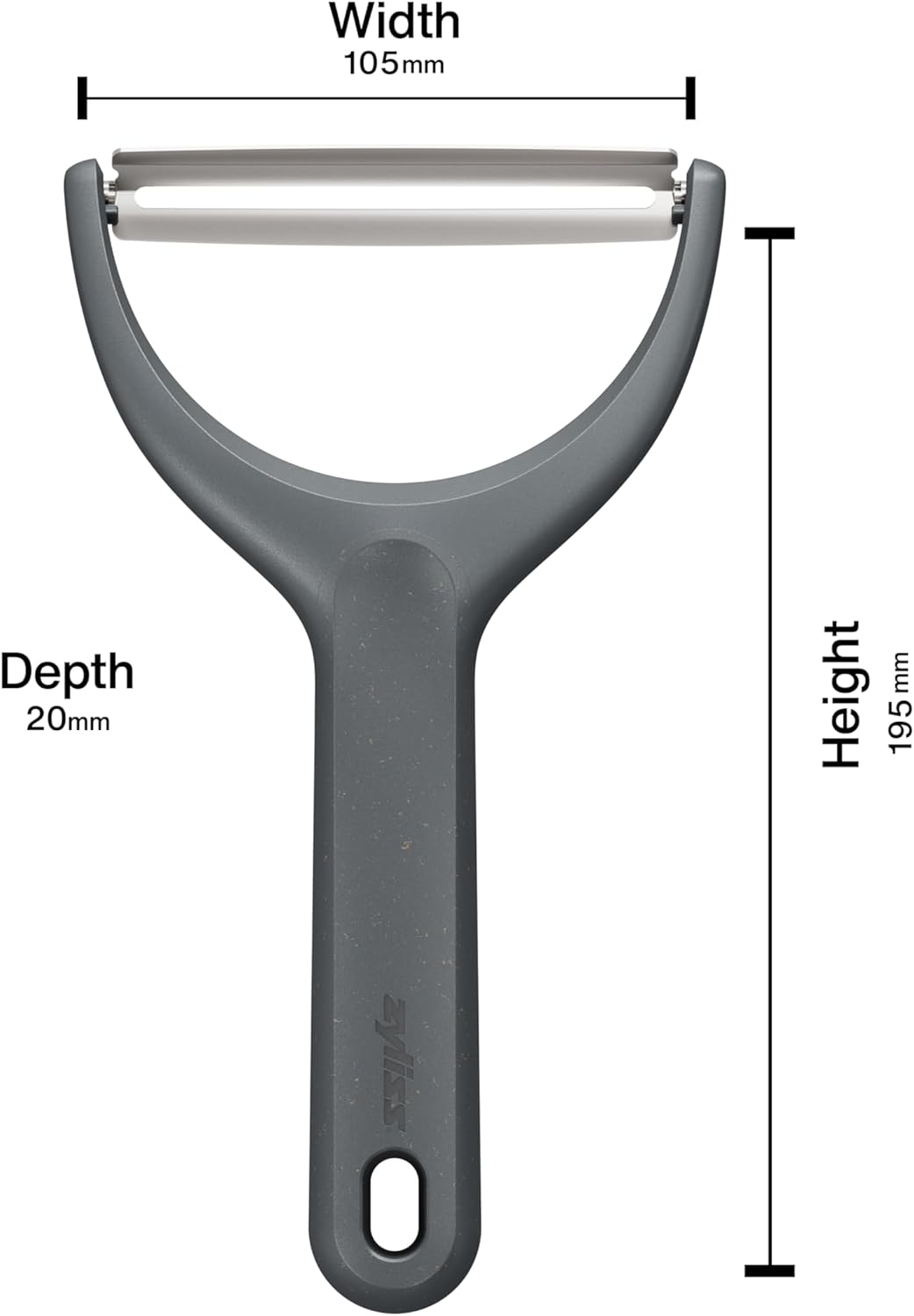 Zyliss Swivel Peeler – Ultra-Sharp Stainless Steel Blade for Potatoes, Carrots & Soft Fruits – Ergonomic Wheatstraw Grip – Built-in Eye Cutter & Safety Cover – Dishwasher Safe – Vegetable Peeler