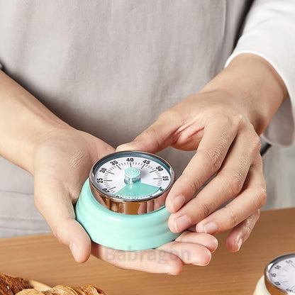 Kitchen Timer, Magnetic Visual Countdown Timer with Loud 72dB Alarm Mechanical Analog Dial for Cooking Baking Home Gym Office