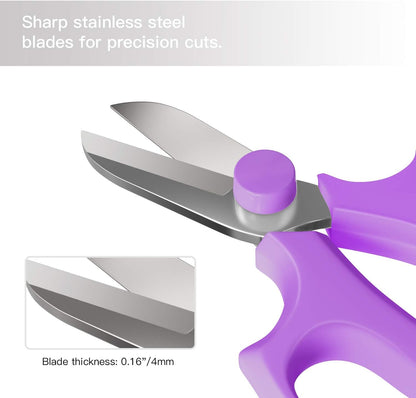 Housolution Flower Scissors, Strong Floral Shears, Premium Steel Garden Pruning Shears Garden Scissors Floral Fruits Leaf Scissors Hand Pruner Snip Trimming Tool for Gardening Flower Arrangement, Pink