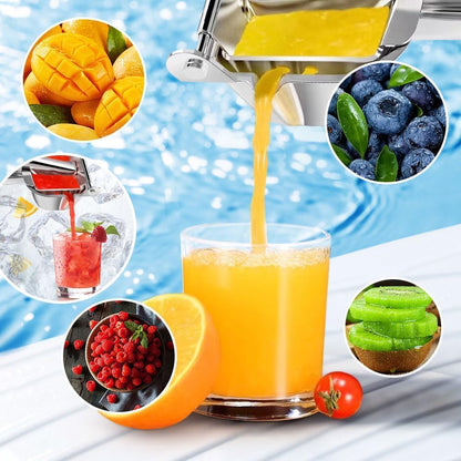 Aluminum Alloy Manual Juice Squeezer, 2026 New Heavy Duty Fresh Fruit Juice Extractor Handheld Fruit Juicer, Manual Citrus Juicer Press for Orange Citrus Pomegranate Lime Grapefruit (1PC)