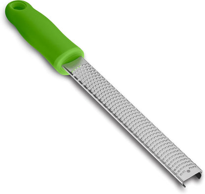 Lemon Zester, Stainless Steel Kitchen Cheese Grater, Plastic Cover Ergonomic Soft Black Handle