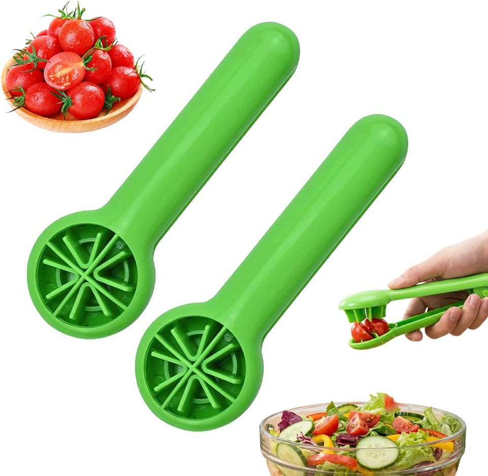 Grape Cutter Slicer, 2026 New Grape Cutter Tool, Grape Tomato Cherry Strawberry Cutter Tools Into 4 Pieces for Vegetable Fruit Salad, Quarter Grape Slicer Kitchen Gadget (1PC)