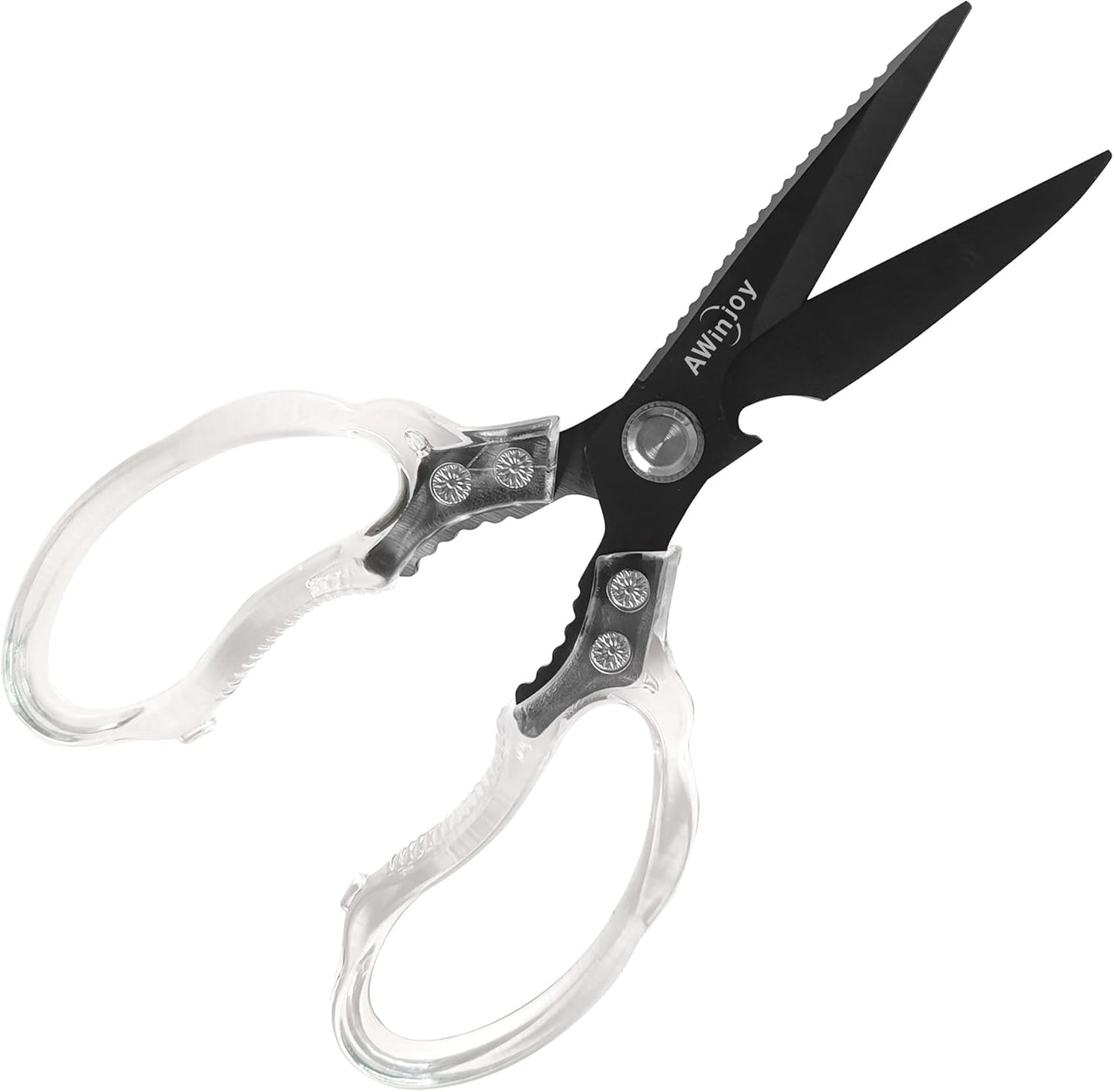 AWinjoy Kitchen Scissors, Heavy Duty Sharp Shears Dishwasher Safe, Rose Gold Cooking Accessories for Meat, Chicken, Fish, Poultry, Herb, Bread