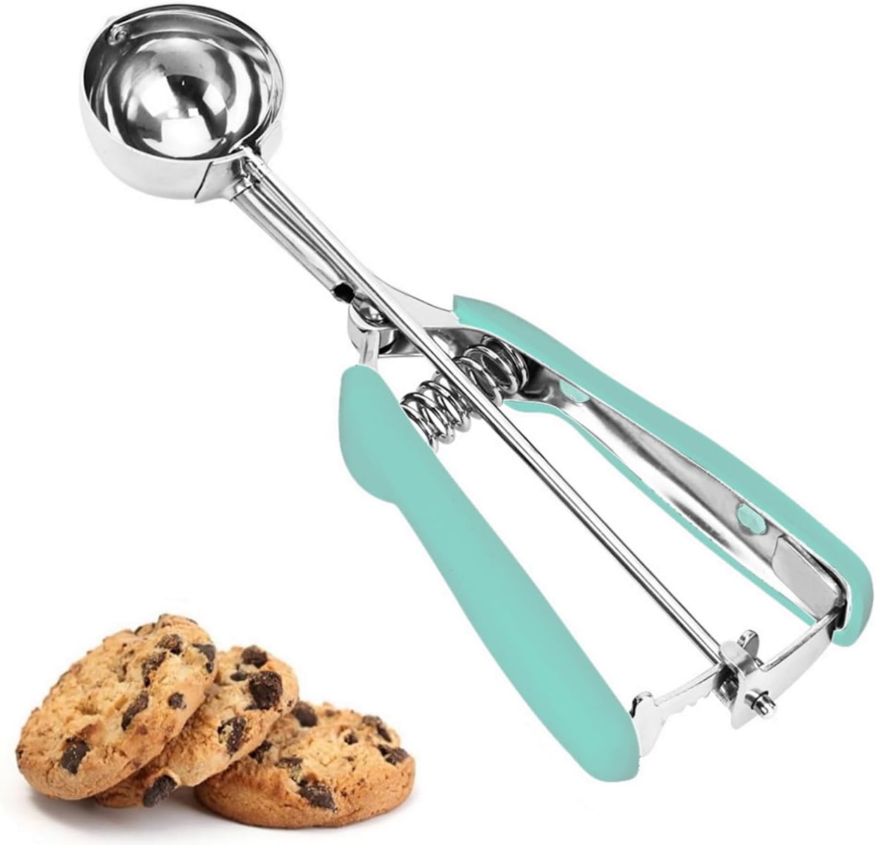 Cookie Scoop, Ice Cream Scoop, 1Tbsp/15 ml/0.5oz Cookie Scoops for Baking, 18/8 Stainless Steel Cookie Scooper for Baking, Ice Cream Scooper with Trigger Release, Cookie Dough Scoop with Non-slip Grip