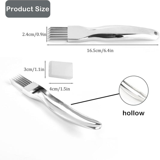 PCTC Stainless Steel Chopped Green Onion Knife, Kitchen Tool Slice Cutlery Vegetable Cutter Sharp Scallion Cutter Shred Knife, for Kitchen Cutting Vegetables Onion Garlic Slicing Tool（1 Pack）