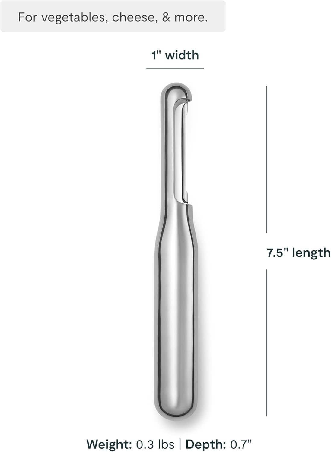 Caraway Vegetable Peeler - Non Toxic Stainless Steel - Essential Kitchen Tool - Ergonomic Handle