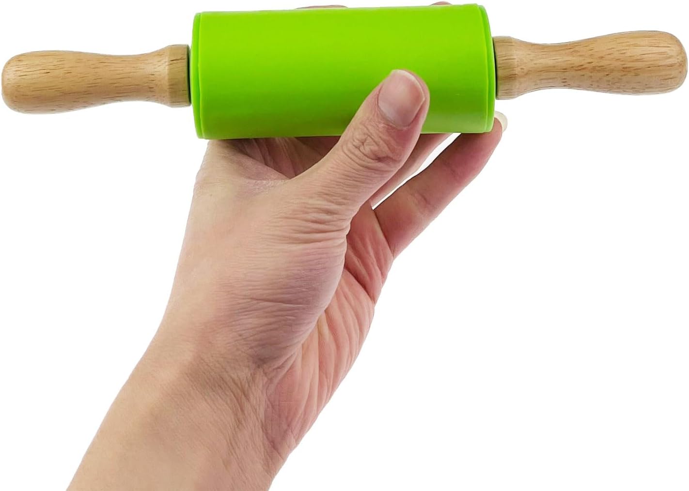 4 Pack Mini Small Rolling Pin 9 Inch Kids Rolling Pin Wooden Handle for Home Kitchen