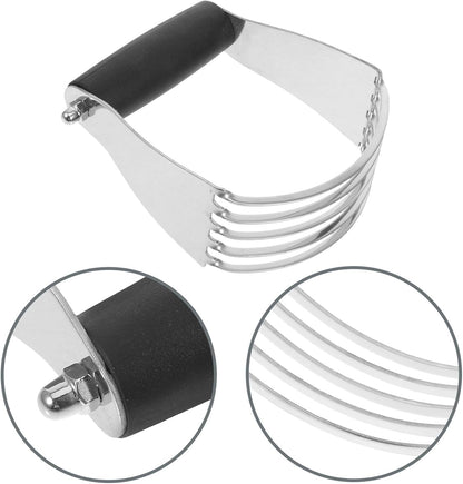 Stainless Steel Dough Blender Heavy Duty Pastry Cutter for Effortless Mixing and Cutting Kitchen Tool for Baking Pastries Pies Cookies User-friendly Design for Home and
