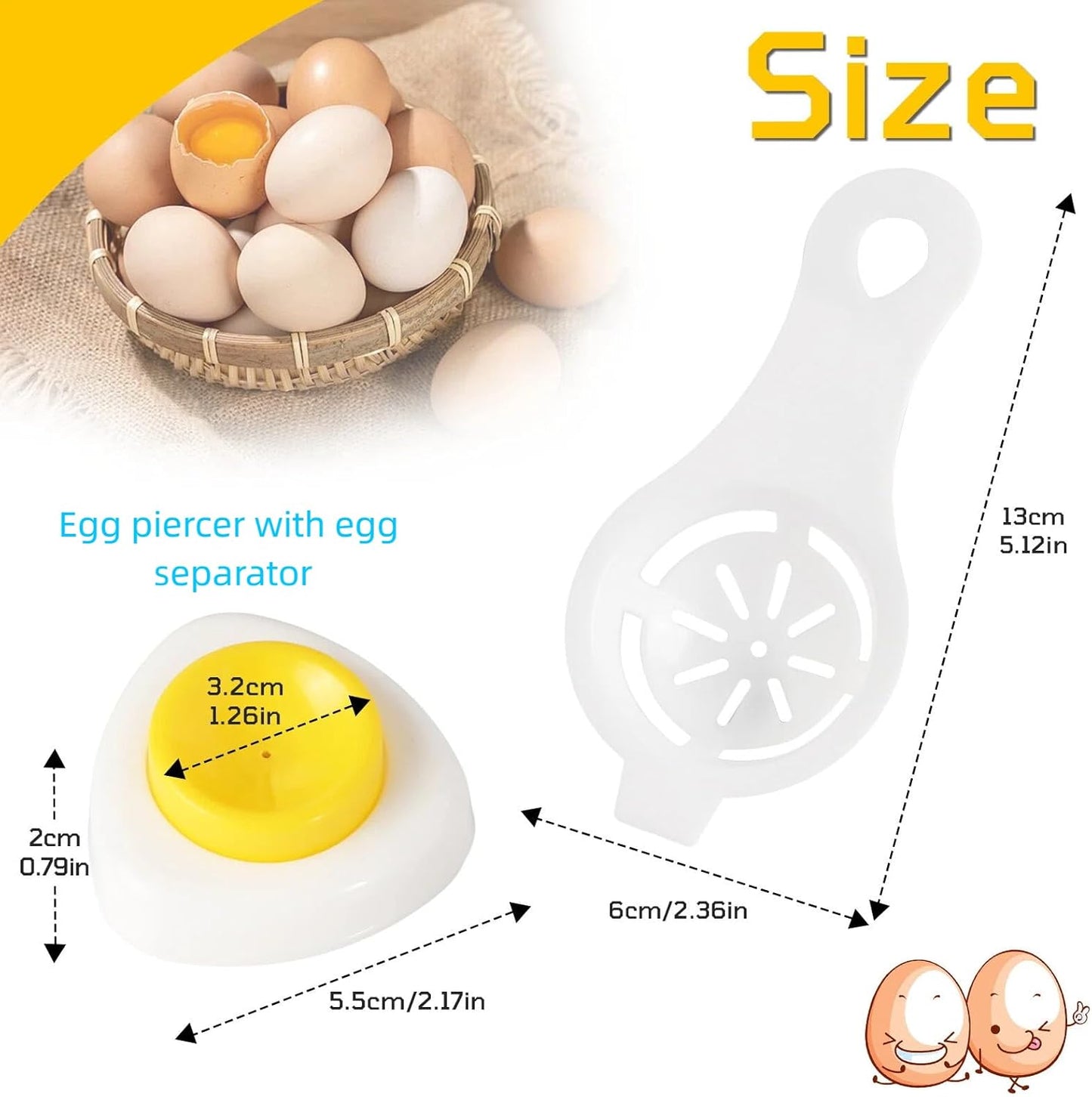 Egg Piercer for Raw Eggs, Stainless Steel Egg Poker with Retractable Sharp Pin, Easy Eggshell Peeler Tool for Perfect Hard Boiled Eggs, Black Kitchen Gadget