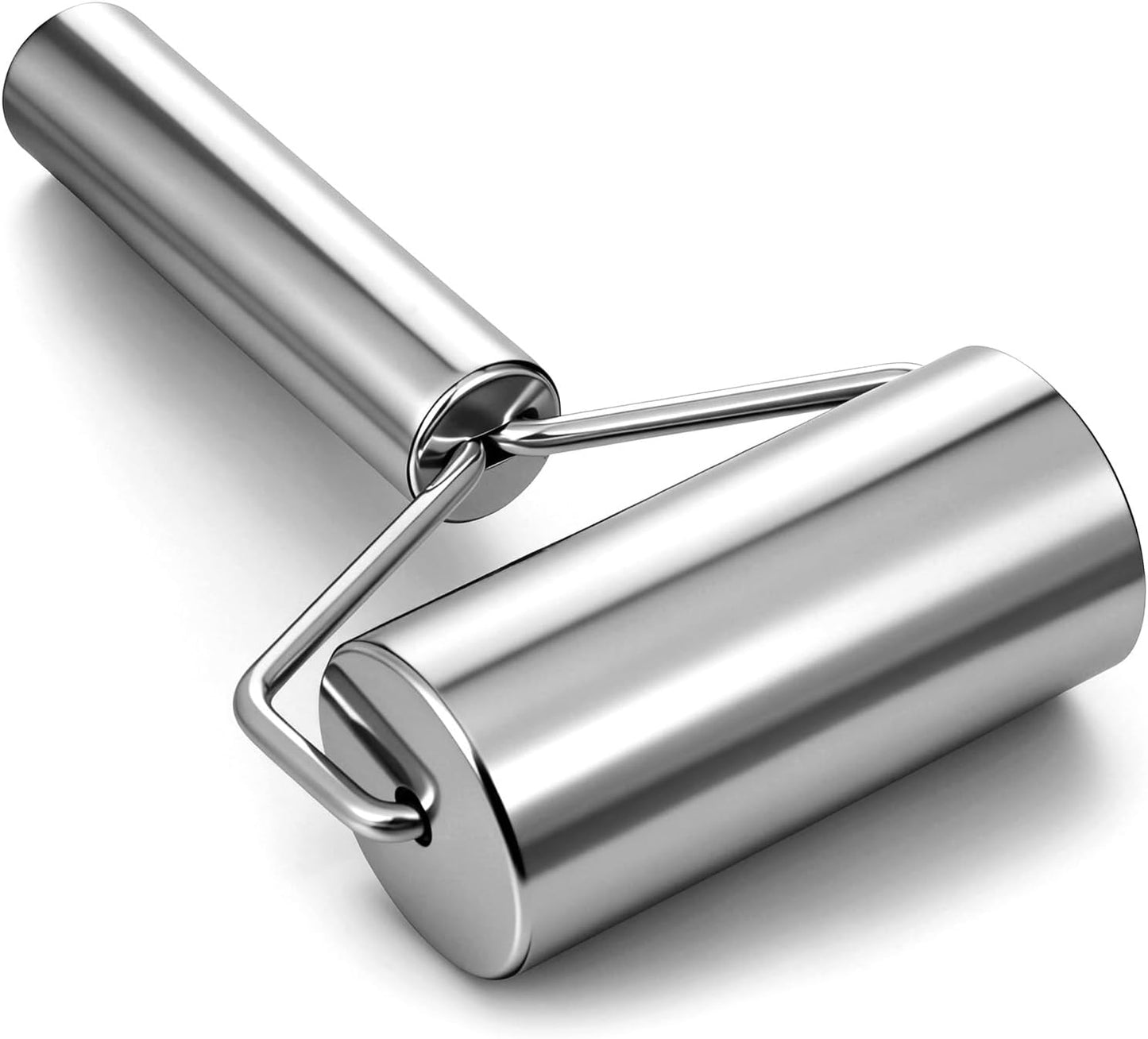Pastry Pizza Roller, Small Rolling Pin Stainless Steel Non Stick Smooth Ergonomic Bakery Tool Rolling Pin Metal Kitchen Utensils for Baking Dough, Pizza, Pie, Pastries, Pasta, Cookies