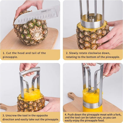 Leadigol Pineapple Corer Kitchen Cutter Slicer Easy to Use Stainless Steel Opener Tool