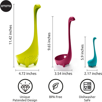 OTOTO The Original Nessie Ladle - Soup Ladle, Cute Gifts, Funny Kitchen Gadgets, Loch Ness design, Cooking Gifts for Mom - Cute and Practical Kitchen Utensils - Unique Gifts for Women