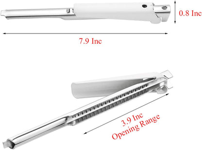 Kunovo Jar Opener for Weak Hands & Seniors with Arthritis - Adjustable Gripper (White)