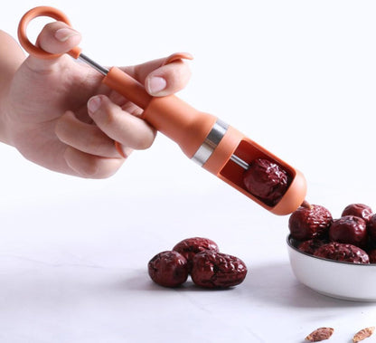 Seed Removal Fruits Tool, Red Dates Corer Jujube Pitter Multifunctional Portable Jujube Corer Fruit Core Remover Quickly and Efficiently Remove Core for Pear Cherry Jujube Red
