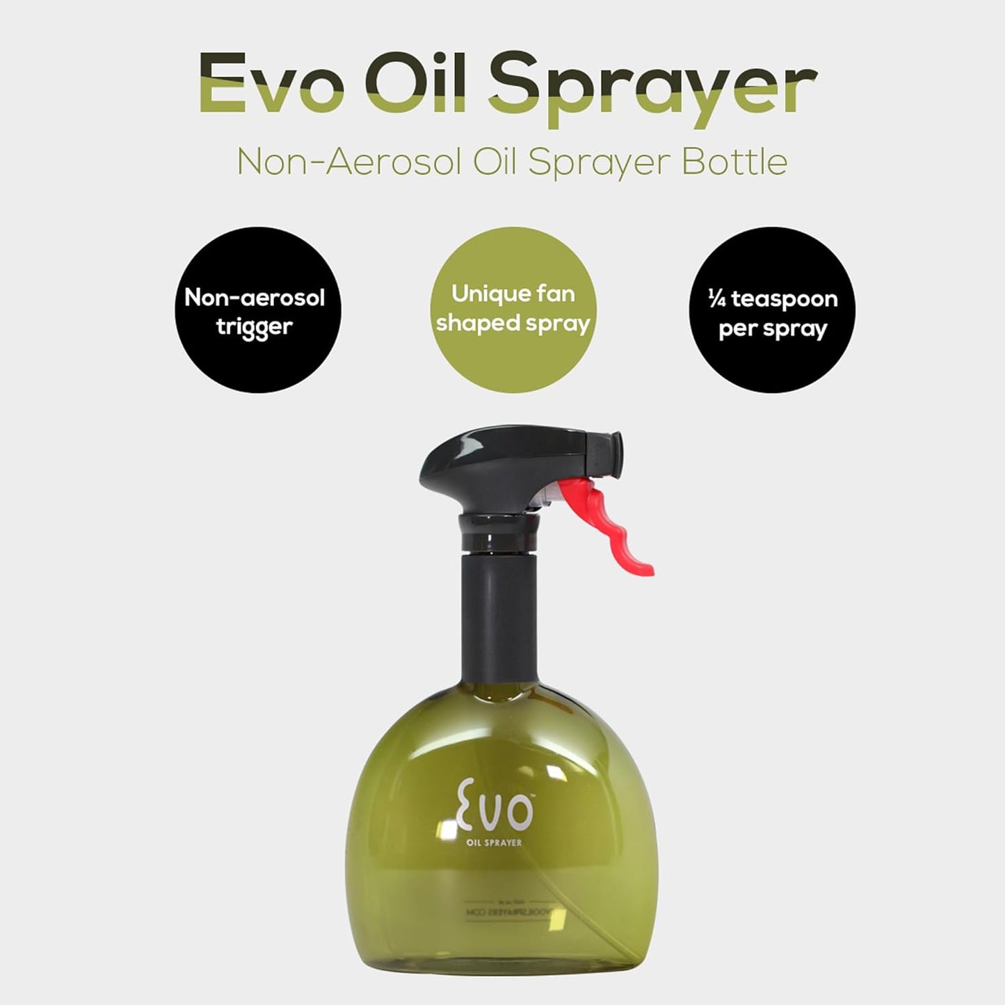 Evo Oil Sprayer Minis, Non-Aerosol for Olive, Cooking Oils, and Vinegars, 8-Ounce Capacity, 1 Each Yellow and Green