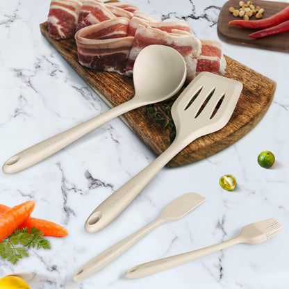 Kitchen Utensil Set - 11 Cooking Utensils - Colorful Silicone Kitchen Utensils - Nonstick Cookware with Spatula Set - Colored Best Kitchen Tools Kitchen Gadgets (Black)