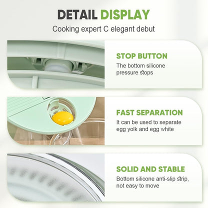 All-in-One Salad Spinner & Vegetable Chopper, Large 5.3Qt Lettuce Spinner Dryer with 5 Blades Slicer Shredder, Multifunctional Vegetable Cutter Fruit Washer Bowl for Kitchen Prep (Green)