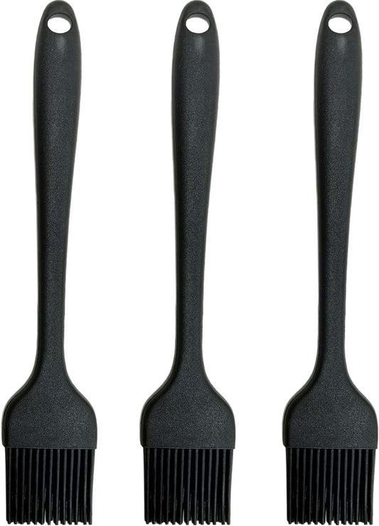 Pastry Brush For Baking,Silicone Basting Brush For Cooking,315°C Heat Resistant Food Brush for Oil & Sauce,Non-Shedding Kitchen Brushes for Butter Bread Meat Egg Wash Cake Baster(3pc Red)