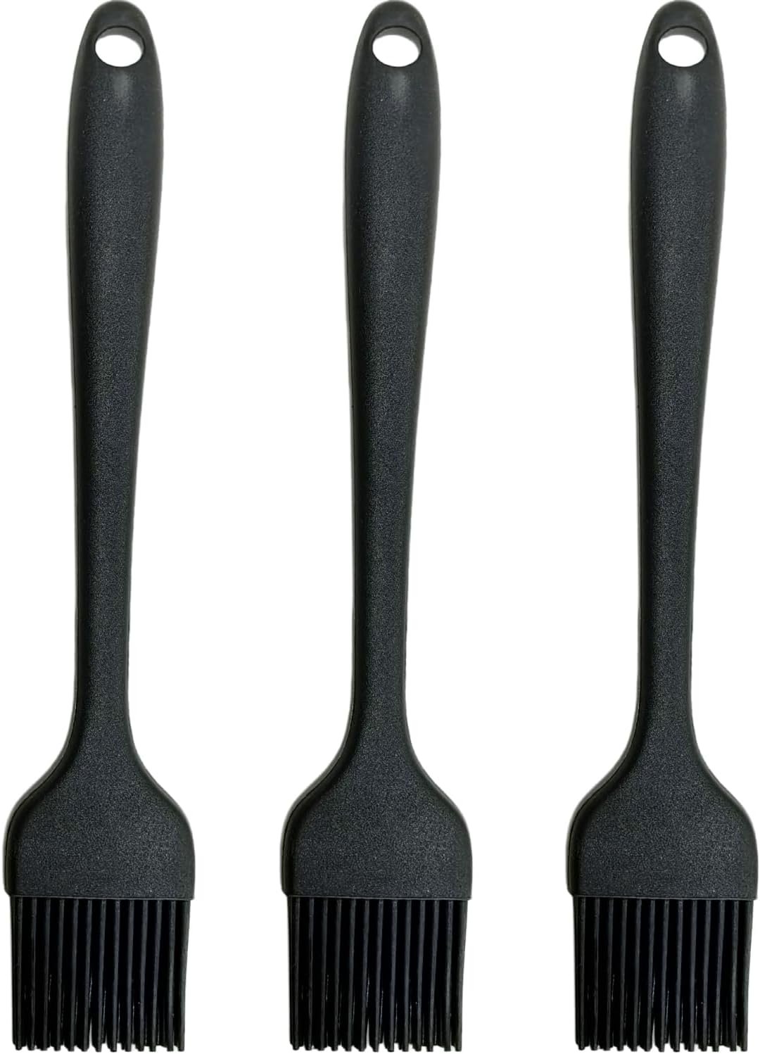 Pastry Brush For Baking,Silicone Basting Brush For Cooking,315°C Heat Resistant Food Brush for Oil & Sauce,Non-Shedding Kitchen Brushes for Butter Bread Meat Egg Wash Cake Baster(3pc Black)