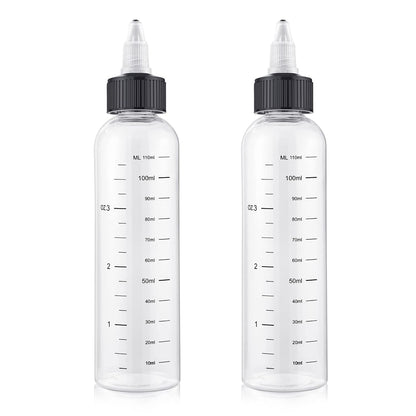 BESARME 2 Pack Applicator Bottle for Hair, 8.5 Ounce Hair Oil Applicator Plastic Squeeze Bottle Root Hair Dye Bottle Twist-On Top Tip Cap with Clear Graduated Scale