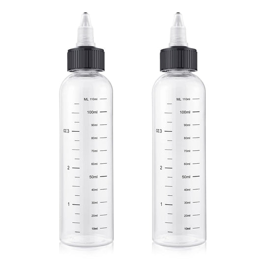 BESARME 2 Pack Applicator Bottle for Hair, 8.5 Ounce Hair Oil Applicator Plastic Squeeze Bottle Root Hair Dye Bottle Twist-On Top Tip Cap with Clear Graduated Scale