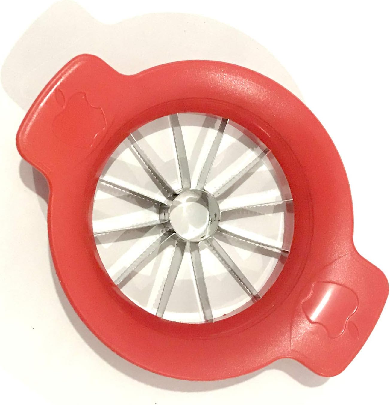 Apple Cutter with Protection Cover & 12 Blade Corer | Stainless Steel Fruit Slicer Divider for Apples, Pears & Potatoes