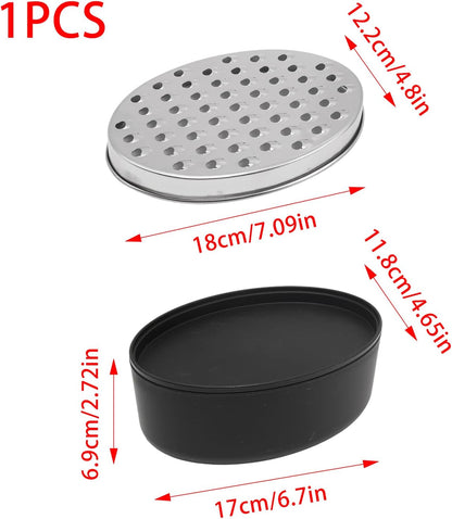 Stainless Steel Cheese Grater with Airtight Storage Container Vegetable Slicer Potato Shredder Box Grater for Kitchen Tool for Cheeses Carrots Ginger, with a Brush, Red