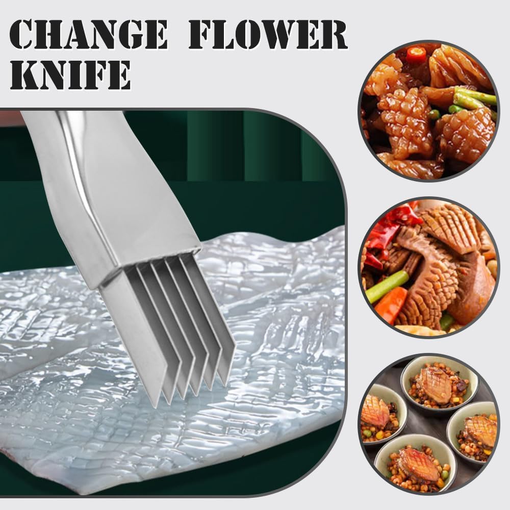 Shred Silk The Knife, Stainless Steel Green Onion Slicer Food Speedy Chopper, Onion Knife Sharp Scallion Shredding Cutter, Kitchen Vegetable Cutter Household Multifunctional Food Slicer (1, Silver)