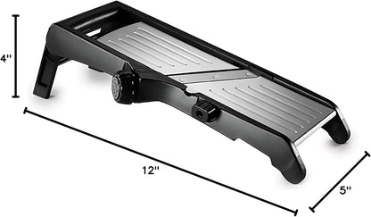 Norpro Deluxe Mandoline Slicer/Grater, Black, 12-in.
