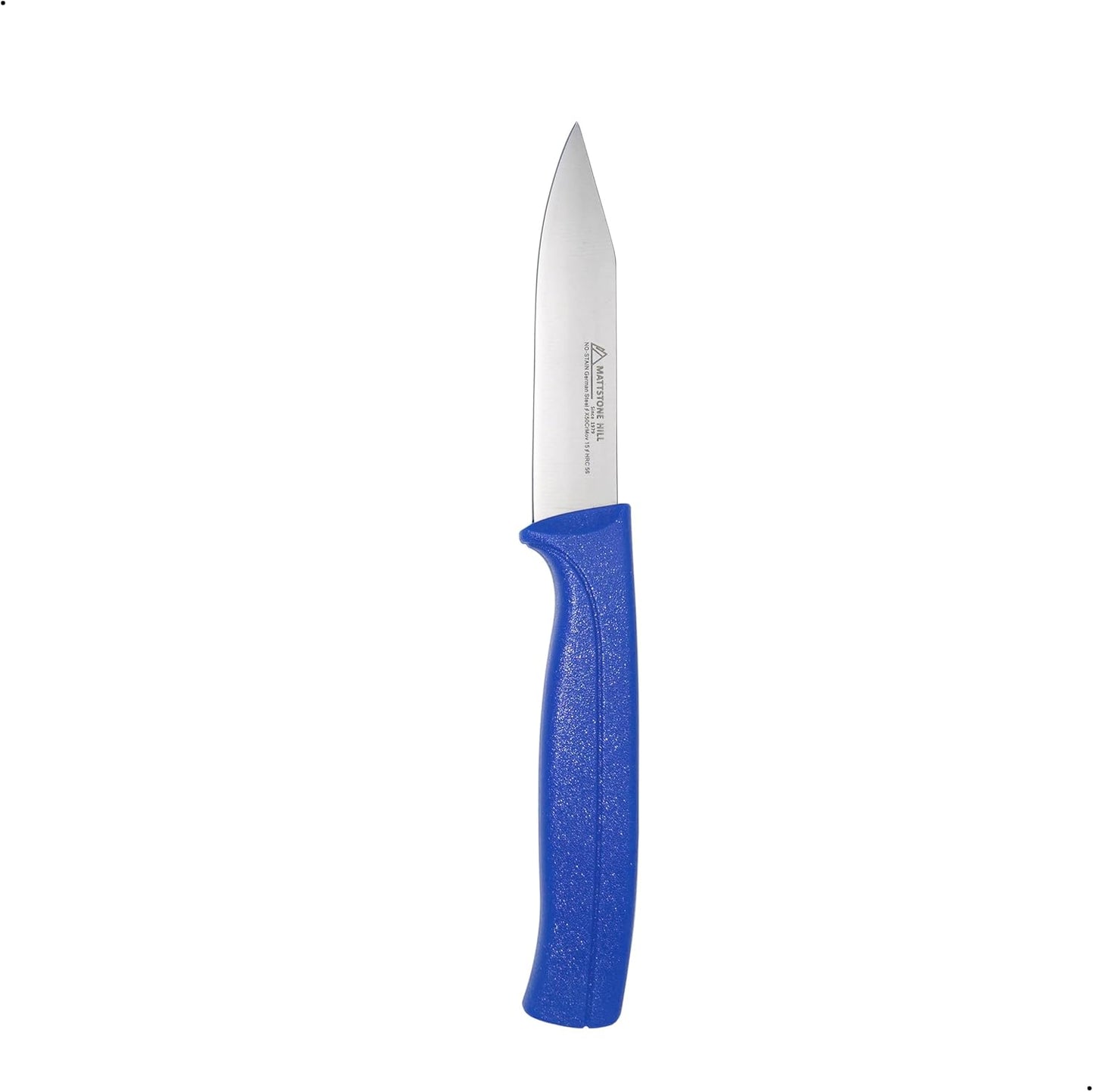 Tomato Knife - MATTSTONE HILL 5 Inch Serrated Kitchen Utility Knife, Serrated Cheese Tools, German X50CrMoV Steel, Red Handle