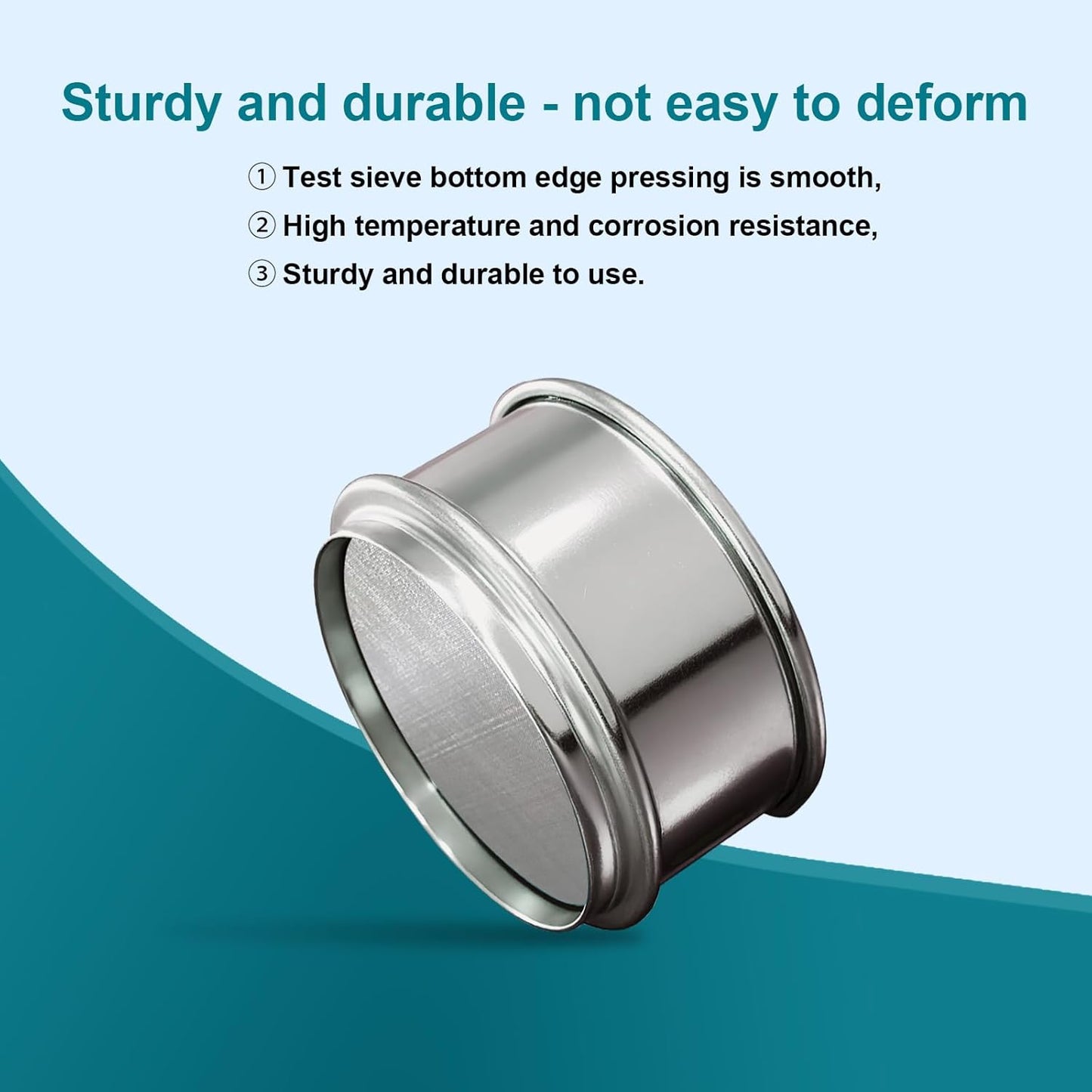 Full 304 Stainless Steel Mesh Sieve Screen, LVDALAB 100 Mesh (0.15mm) Aperture, 2.4inch(6CM) Dia Standard Sample Analysis Test Sieves Sifters Strainer for Industrial Laboratory Homes