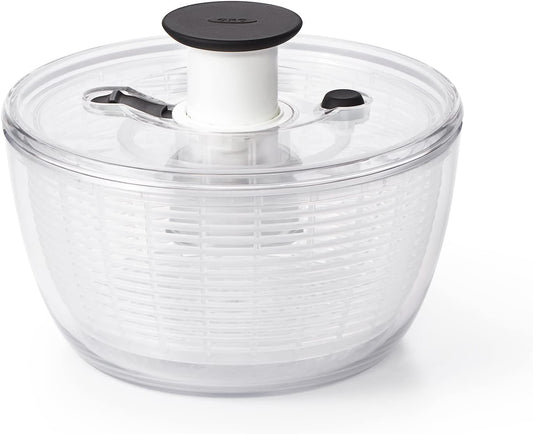 OXO Good Grips Salad Spinner - Large, Green Lettuce & Fruit Washer, BPA-Free, Easy One-Hand Pump