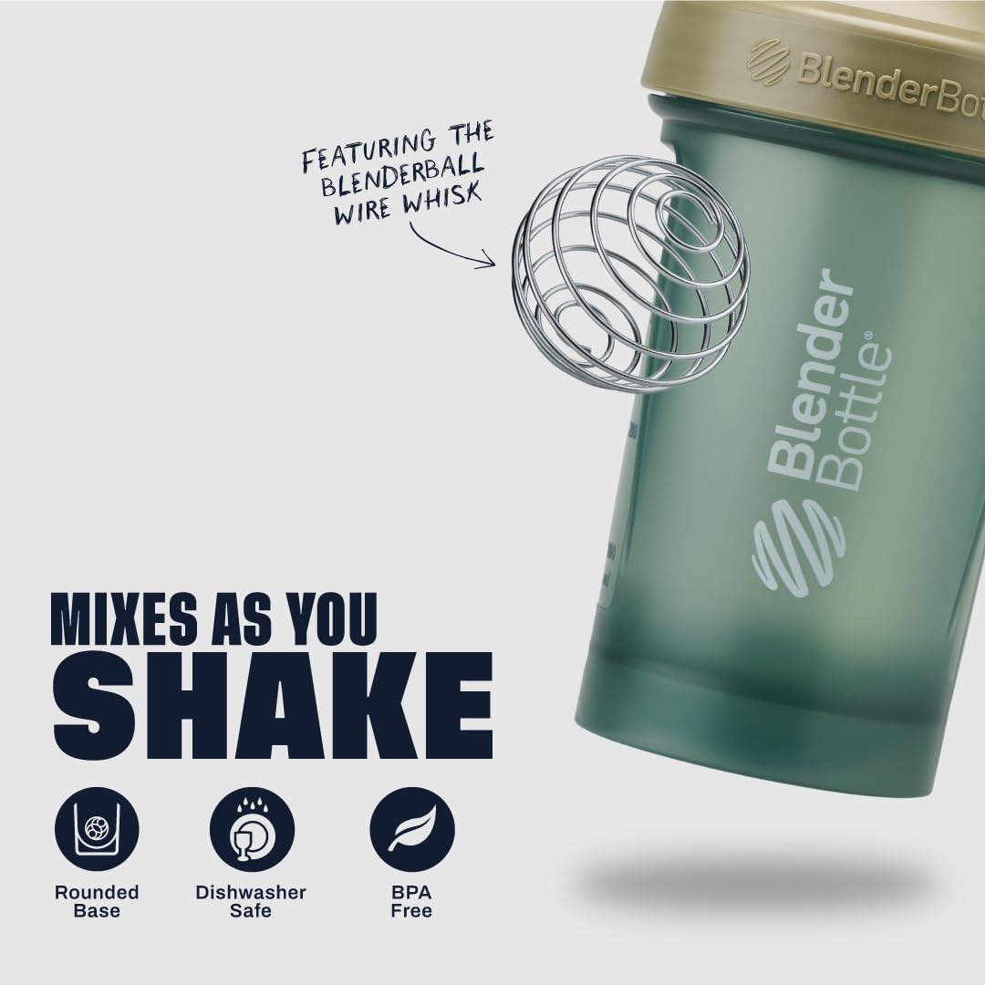 BlenderBottle Classic V2 Shaker Bottle Perfect for Protein Shakes and Pre Workout, 28-Ounce, Clear/Black