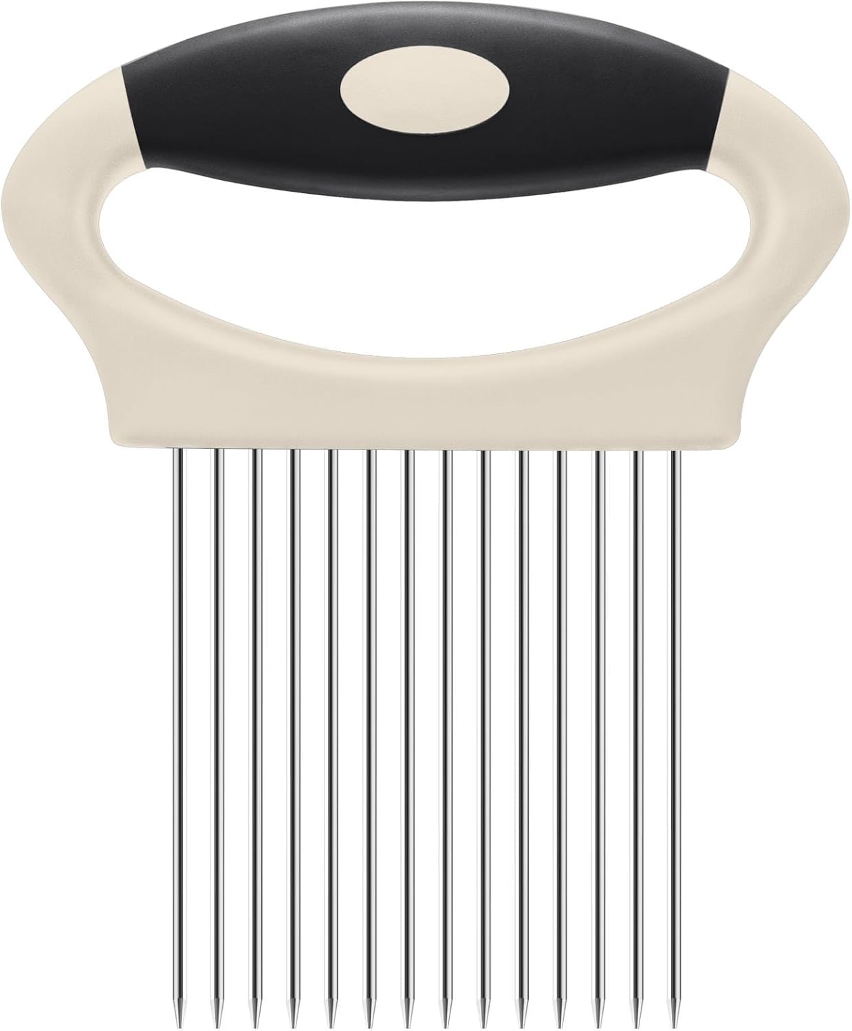 Large Onion Slicer Holder, Stainless Steel Onion Holder for Slicing, Onion Cutter Vegetable Chopper with 14 Sharp Needles for Slicing of Tomato Avocados & Meat Tenderizer, Kitchen Gadgets for Cooking