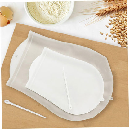Zerodeko 2pcs Food-grade Silicone Dough Kneading Bags Cable Tie Thickened Non-stick Pastry Blender Pouch for Baking and Marinating Kitchen Supplies
