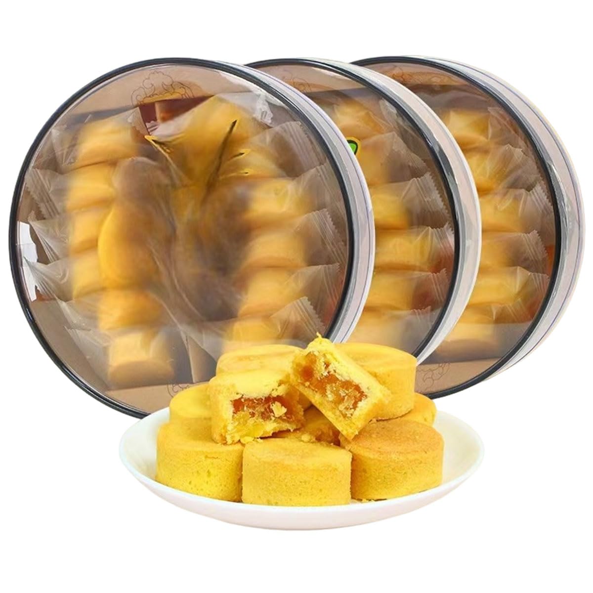 Pineapple pie 200g/7.05oz, Pineapple pastry, Dim sum, Chinese Casual Snacks,Generous Pieces,Delicious Pastry Crust.