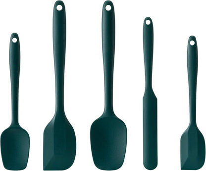 Silicone Spatula Set, 5 Piece Food Grade Rubber Spatulas for Baking, Cooking, and Mixing High Heat Resistant Non Stick Dishwasher Safe BPA-Free (Multicolor)