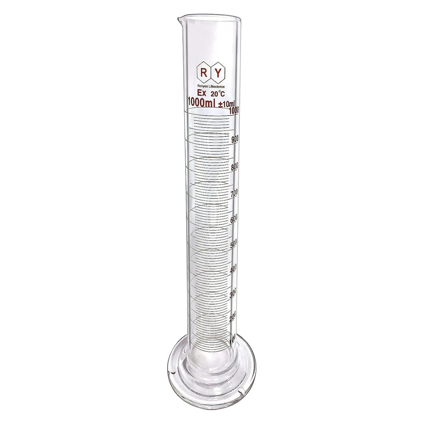 100 mL Glass Graduated Cylinder Measuring Single Metric Scale 2 Pcs with Brush (Pack of 2) … (100ml-2)