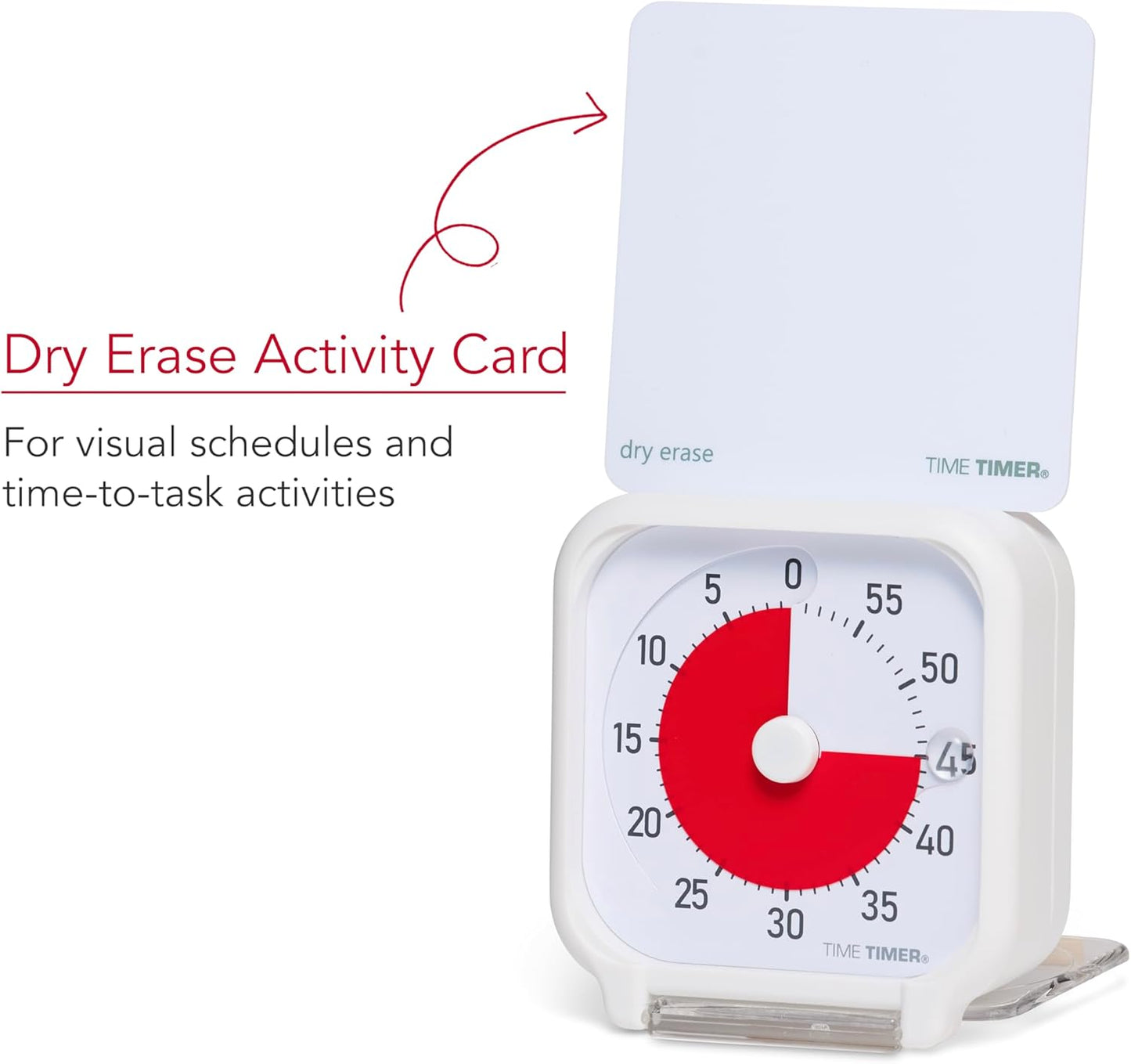Time Timer 3 inch Visual Timer — 60 Minute Kids Desk Countdown Clock with Dry Erase Activity Card and Desktop App Access — for Kids Classroom, Homeschool Study Tool, Task Reminder, Home and Kitchen