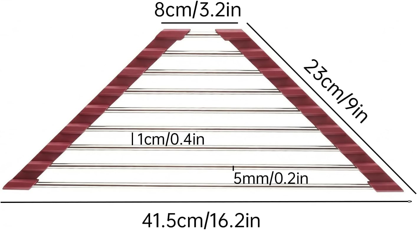 Tomorotec Triangle Foldable Dish Drying Rack, Small Roll-Up Stainless Steel Over Sink Drainer for Kitchen Sink Corner, Rustproof Multipurpose Organizer(Pink)