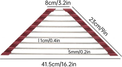 Tomorotec Triangle Foldable Dish Drying Rack, Small Roll-Up Stainless Steel Over Sink Drainer for Kitchen Sink Corner, Rustproof Multipurpose Organizer(Pink)