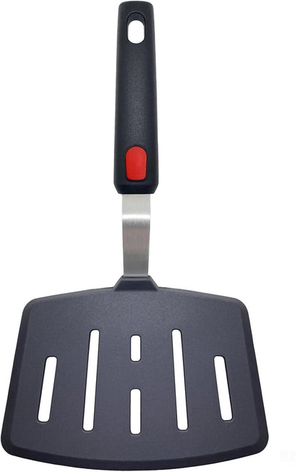 Silicone Spatula Turner, Heat Resistant Pancake Spatulas for Nonstick Cookware Pan, Wide Slotted Omelette Egg Spatula Fish Spatula Cooking Spatula for Kitchen Use Thin Flexible Spatula Dishwasher Safe