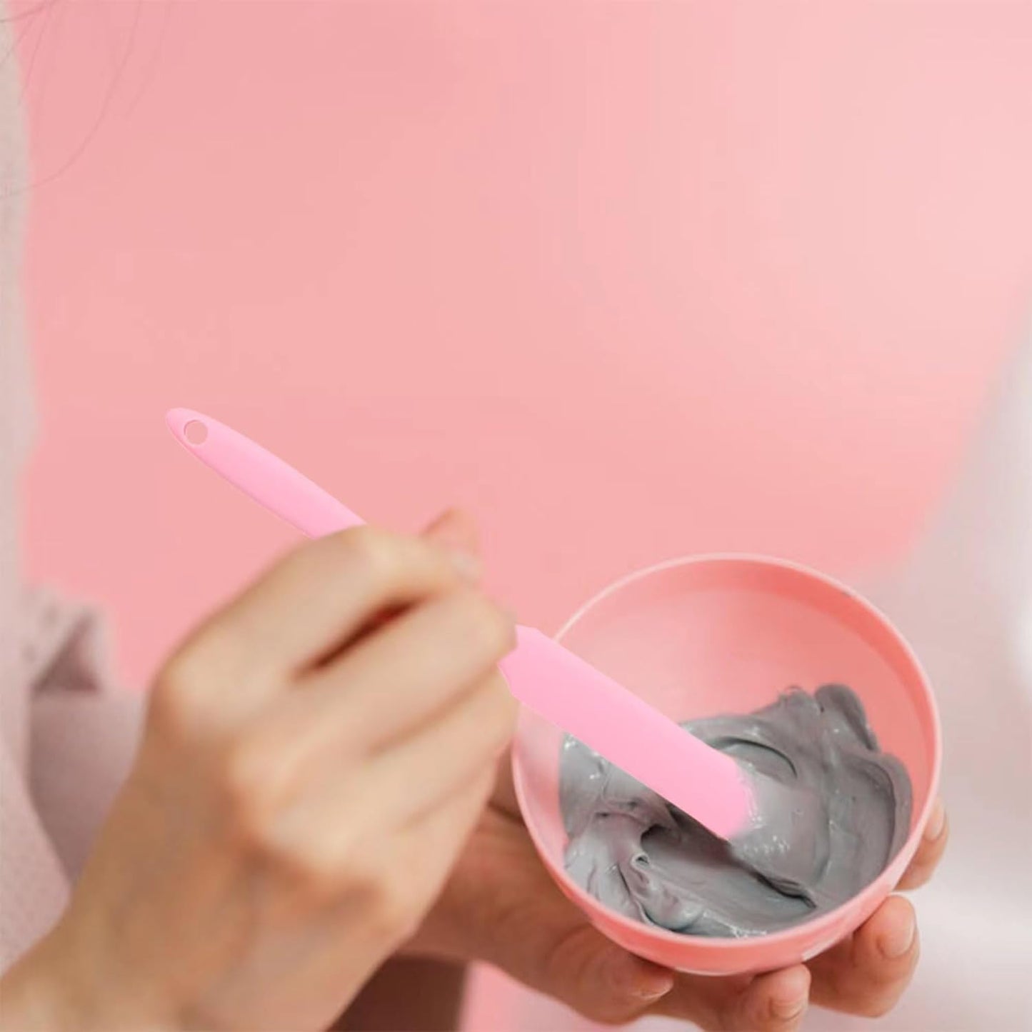 Mini Spatula Silicone Spatula Set, 4pcs Small Makeup Scrapers for Cosmetics, Reusable Beauty Tiny Tools, Thin Jar Scraper, Get Last of Makeup Out