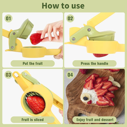 Fruit & Vegetable Slicer Stainless Steel Strawberry Slicer, Banana Kiwi Cutter Mushroom Slicers Egg Slicers Vegetable Cutters Multifunctional Fresh Platter Making