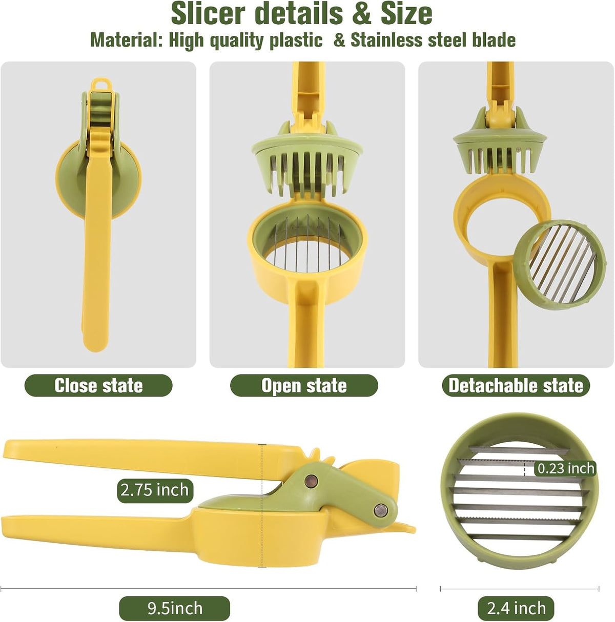 Fruit & Vegetable Slicer Stainless Steel Strawberry Slicer, Banana Kiwi Cutter Mushroom Slicers Egg Slicers Vegetable Cutters Multifunctional Fresh Platter Making