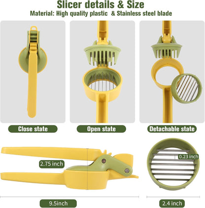 Fruit & Vegetable Slicer Stainless Steel Strawberry Slicer, Banana Kiwi Cutter Mushroom Slicers Egg Slicers Vegetable Cutters Multifunctional Fresh Platter Making