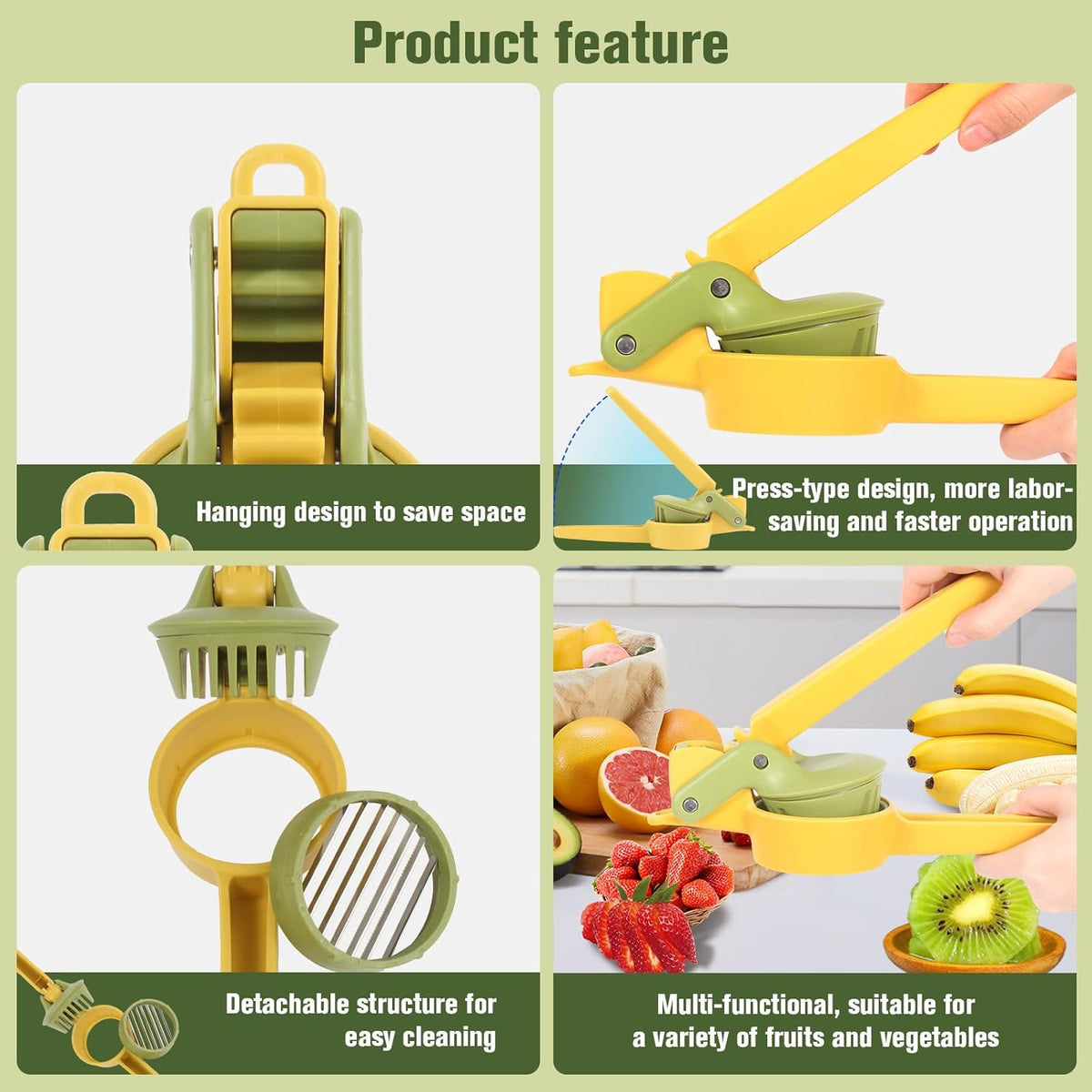 Fruit & Vegetable Slicer Stainless Steel Strawberry Slicer, Banana Kiwi Cutter Mushroom Slicers Egg Slicers Vegetable Cutters Multifunctional Fresh Platter Making